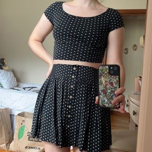 🖤American Eagle 2-Piece Skirt + Crop-Top Set 🤍